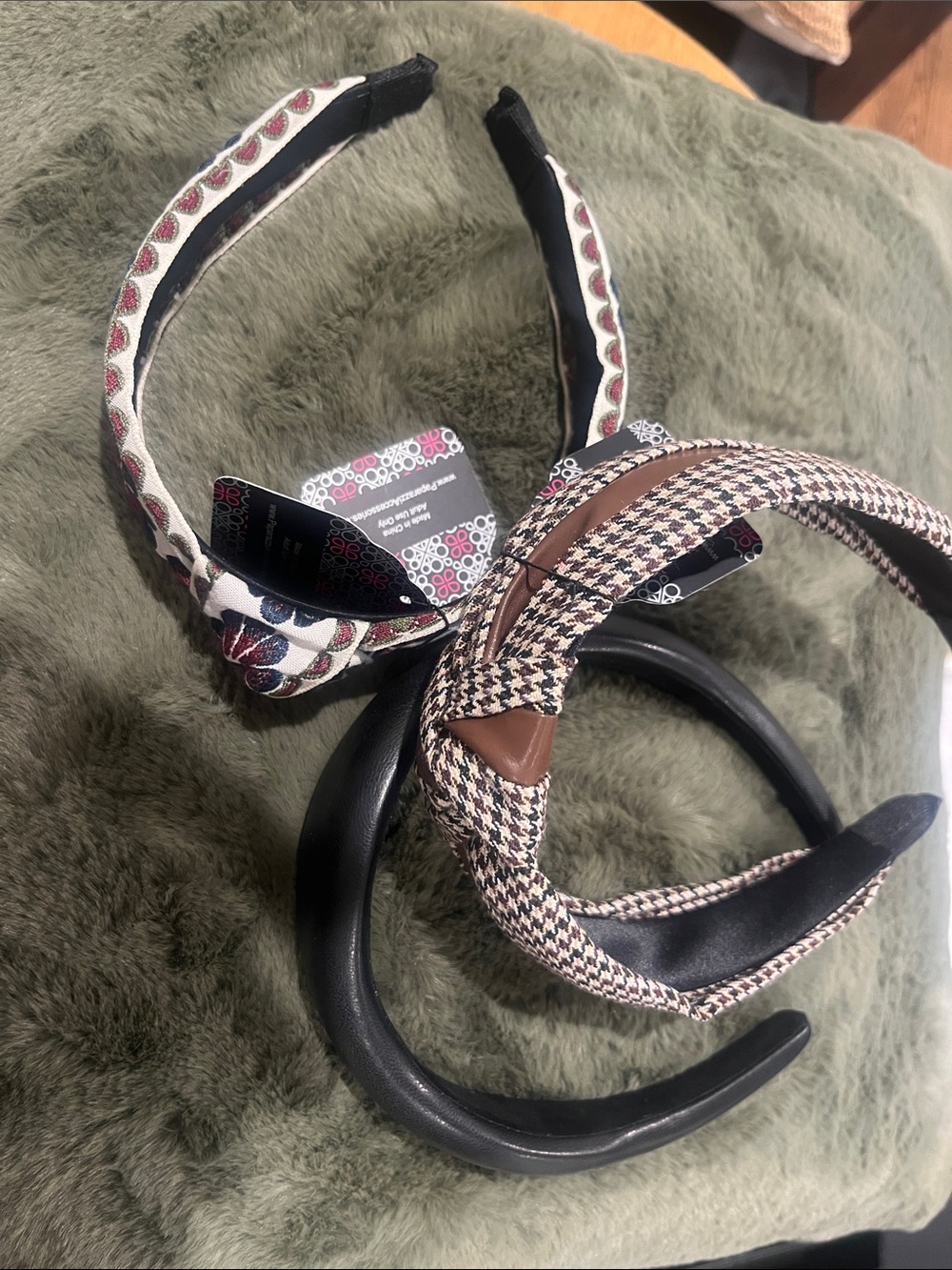 Three-Piece Women’s Black, Brown & Multi Pattern Headband Set